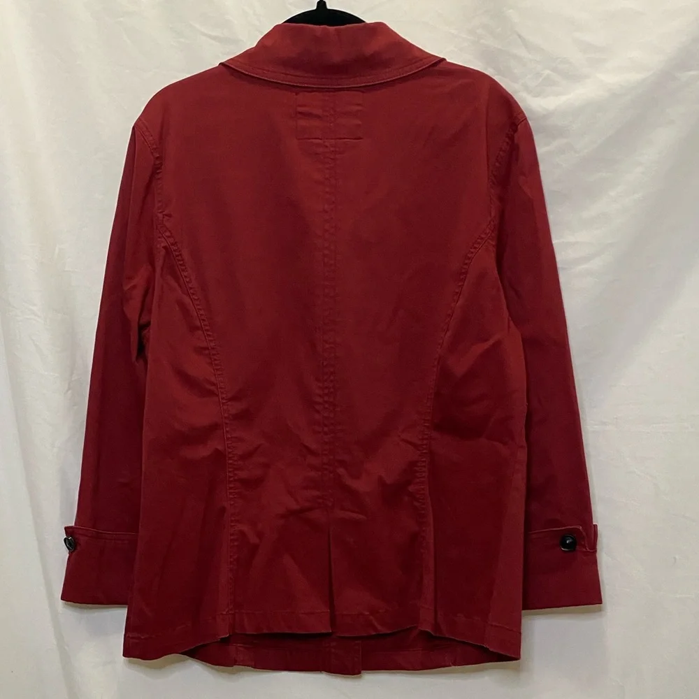 Love a Little reddish rust utility like trench jacket blazer, size L - Picture 7 of 8